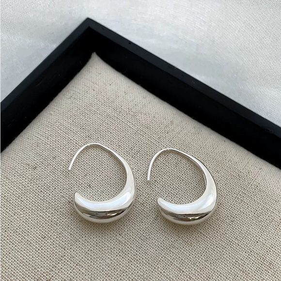 Vermeil gold hoop earrings 18k gold plated sterling silver - Picture 5 of 11